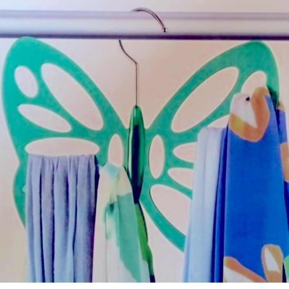 Butterfly Scarf Hanger Organizer Belt Organizer Bra Organizer Blue New